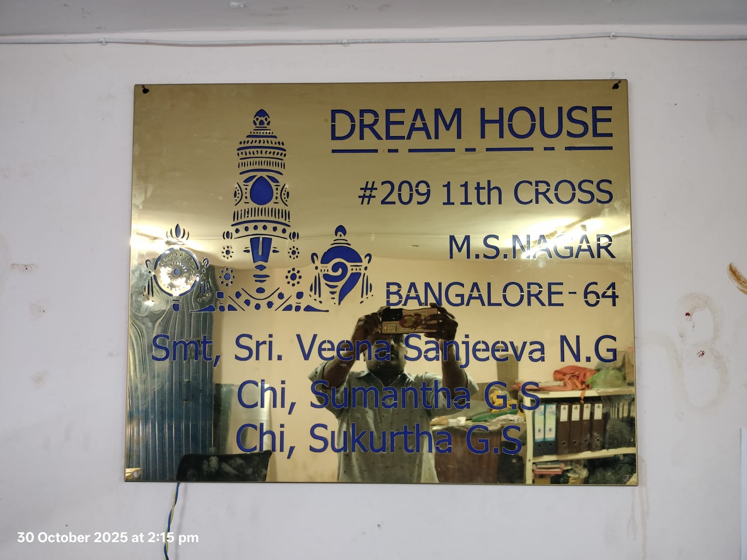 SS GOLD MIRROR NAME PLATE